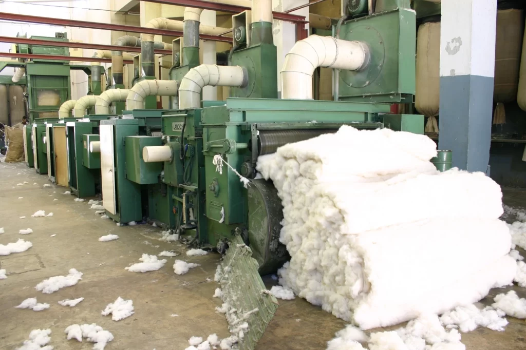 Cotton fiber waste processing machinery Ihsan Fibers Karachi Pakistan